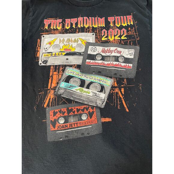 Gildan Black Graphic The Stadium Tour 2022 Rock Music T-Shirt Mens Size Medium - Picture 5 of 5